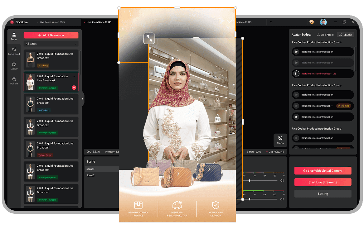 It's super easy to set up a live streaming room